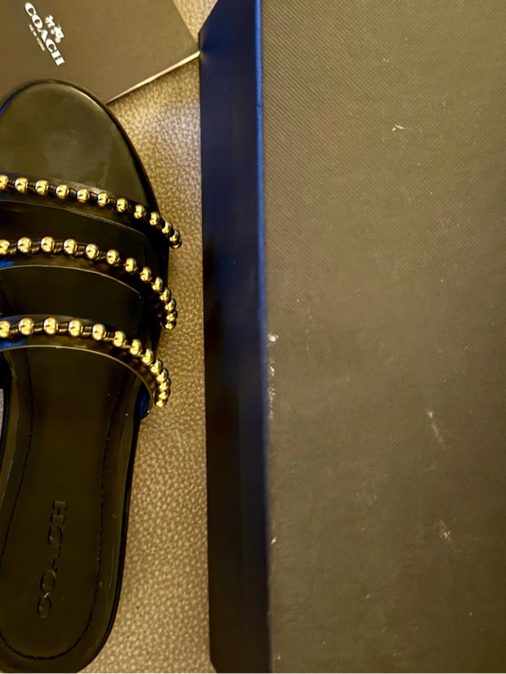 Coach F62596 Black BLK Slide Sandal Women’s Size 9.5 NIB - Picture 13 of 16